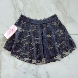 Classic High-Low Pull On Lace Ballet Skirt